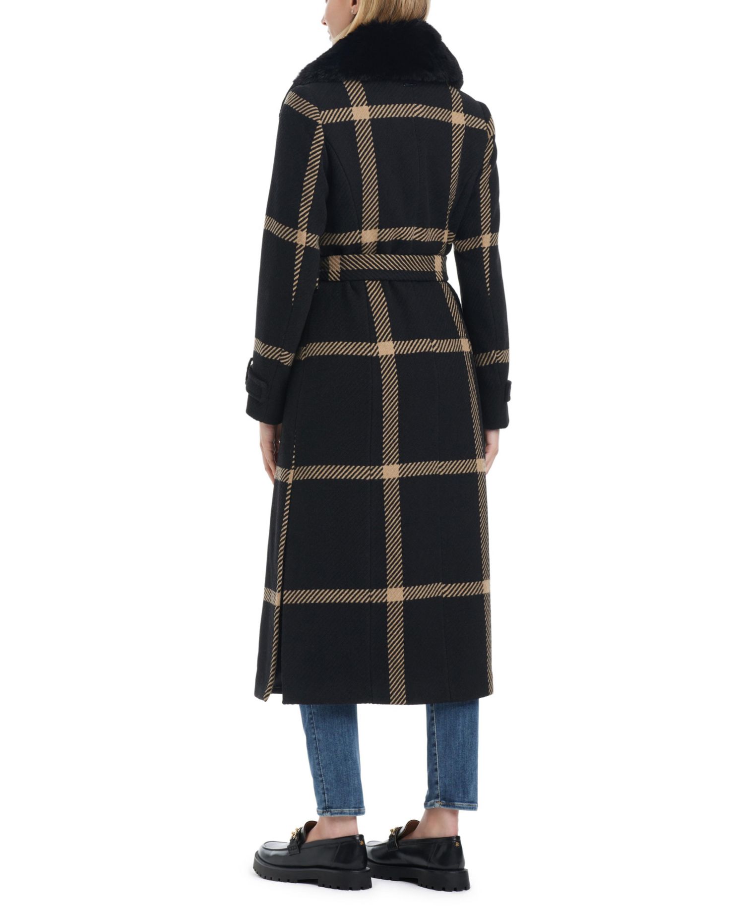 Women's Double-Breasted Maxi Wool Blend Coat