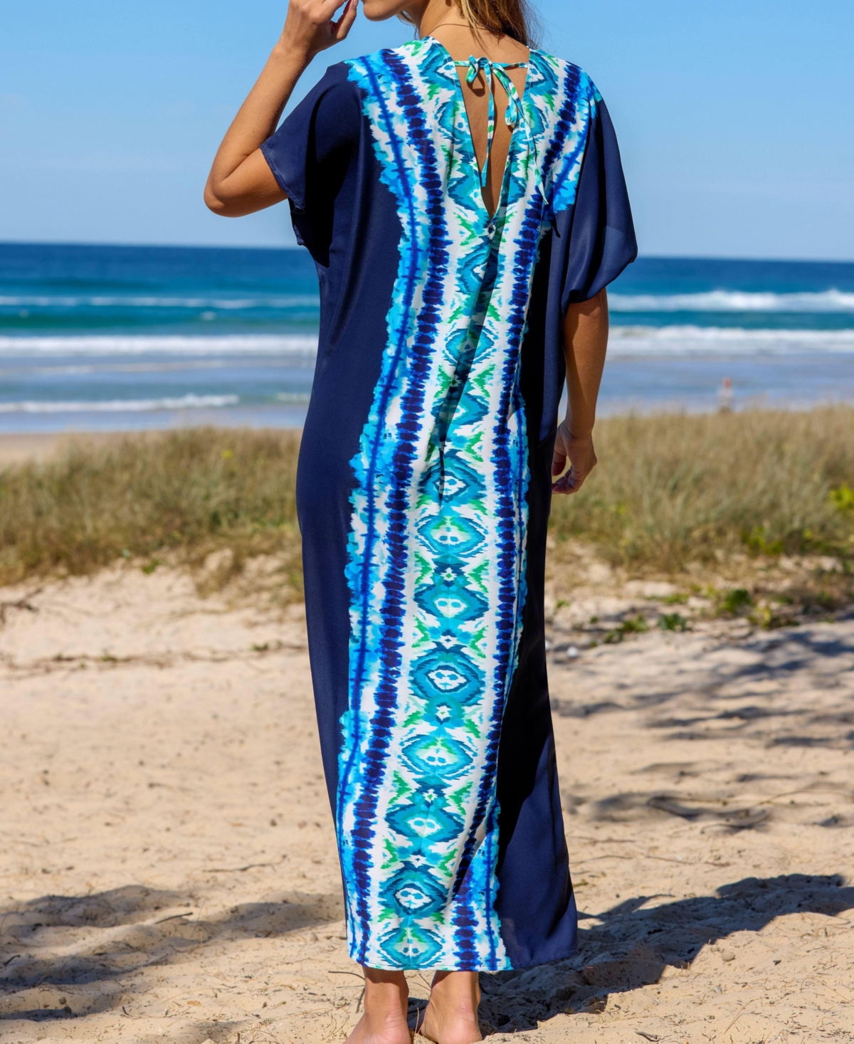 Cupshe Women's Bohemian Tie-Dye Beach Maxi Cover-Up Dress