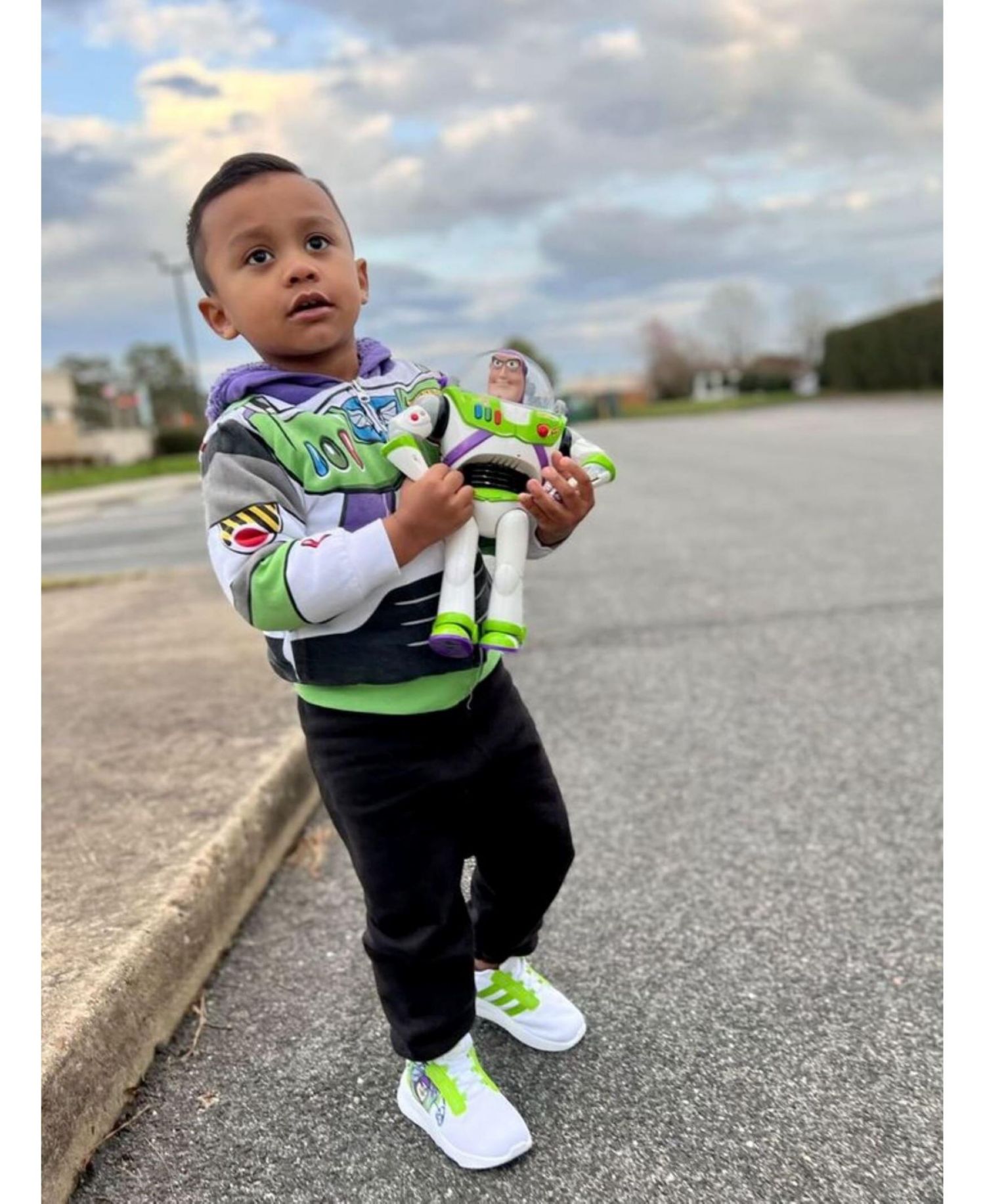 Boy's (6-12) Buzz Lightyear Cosplay Fleece Zip-Up Hoodie