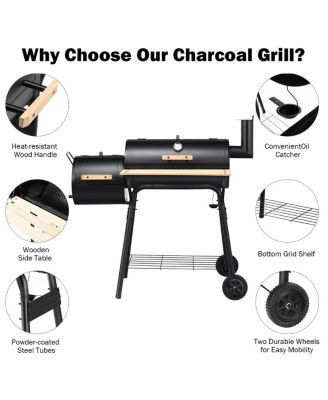 Outdoor BBQ Grill Barbecue Pit Patio Cooker