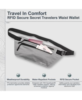 - Premium - RFID Secure Secret Travelers Waist Wallet