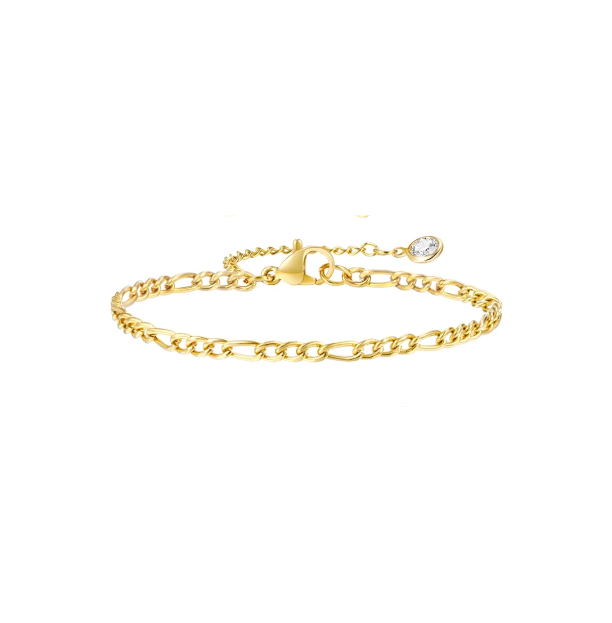 Classic Gold Figaro Chain Bracelet - Gold