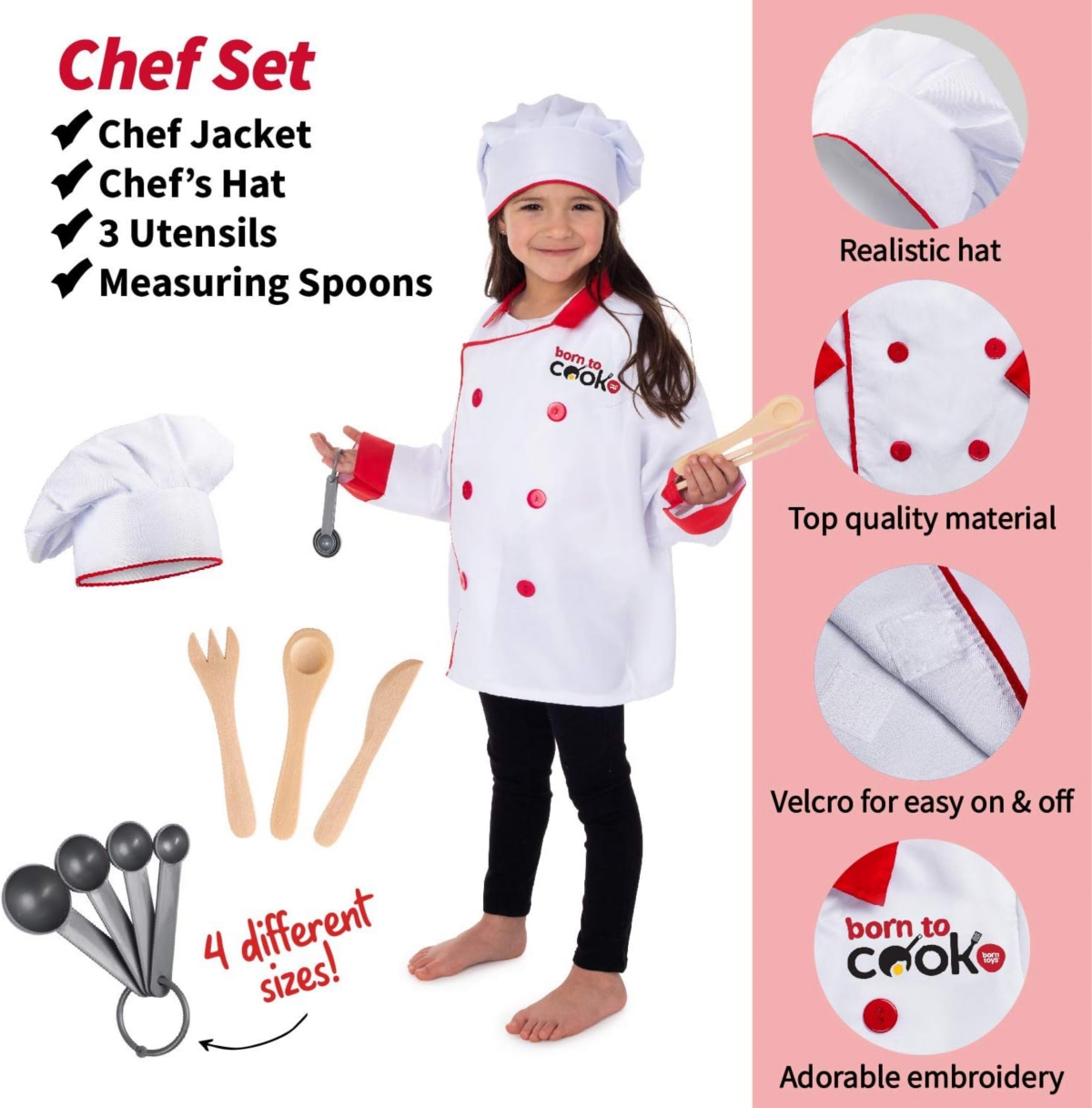 Born Toys Bintiva - Dress Up Trunk: Worker - Chef - Garden