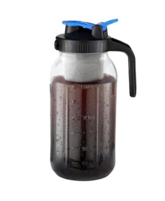 Premium Cold Brew Coffee Maker - 64oz Mason Jar With Leak-Proof Lid & Extra Thick Glass