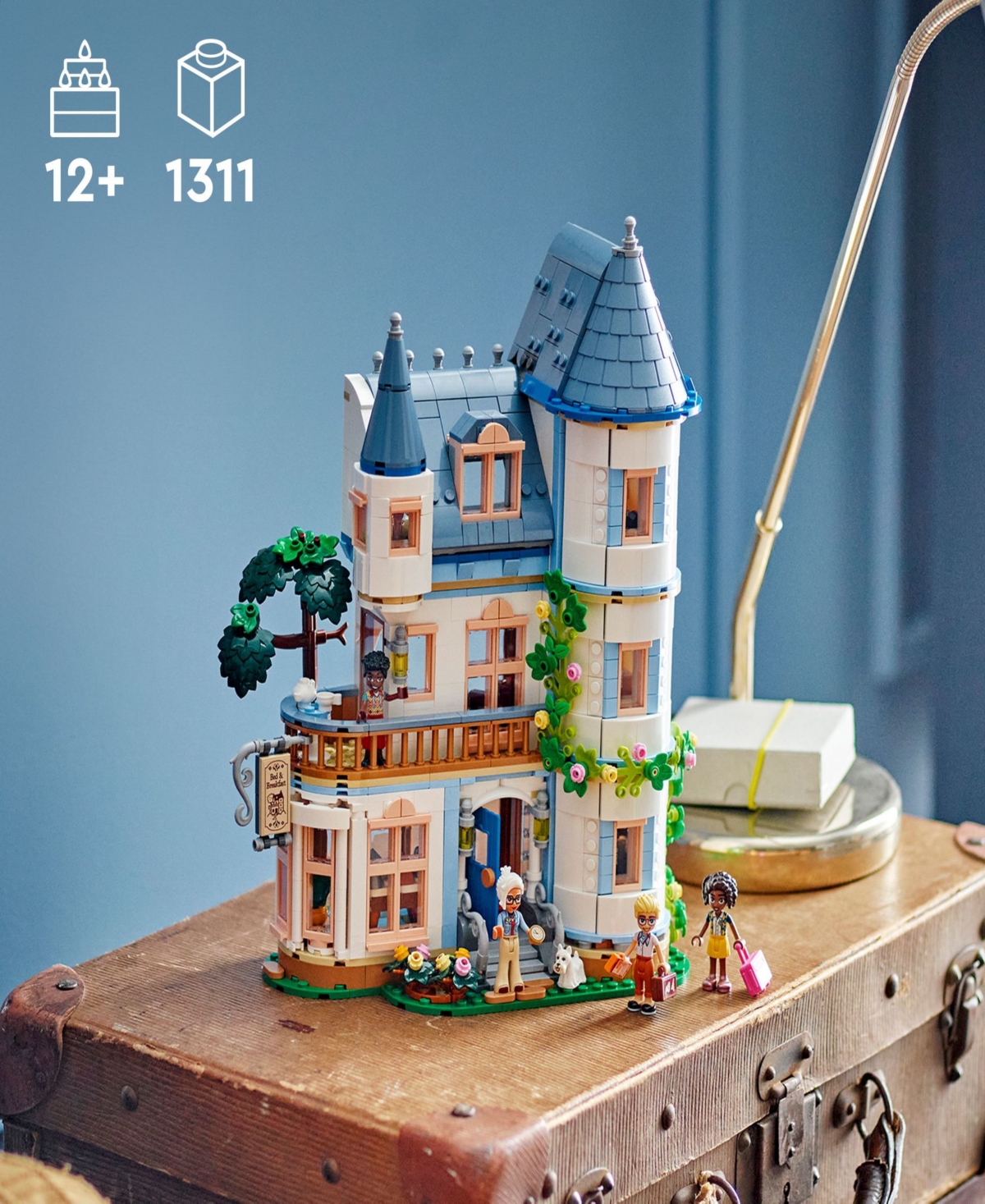 LEGO FRIENDS CASTLE BED AND BREAKFAST HOTEL PLAYSET WITH MINI DOLLS BUILDING SET 42638, 1311 PIECES 