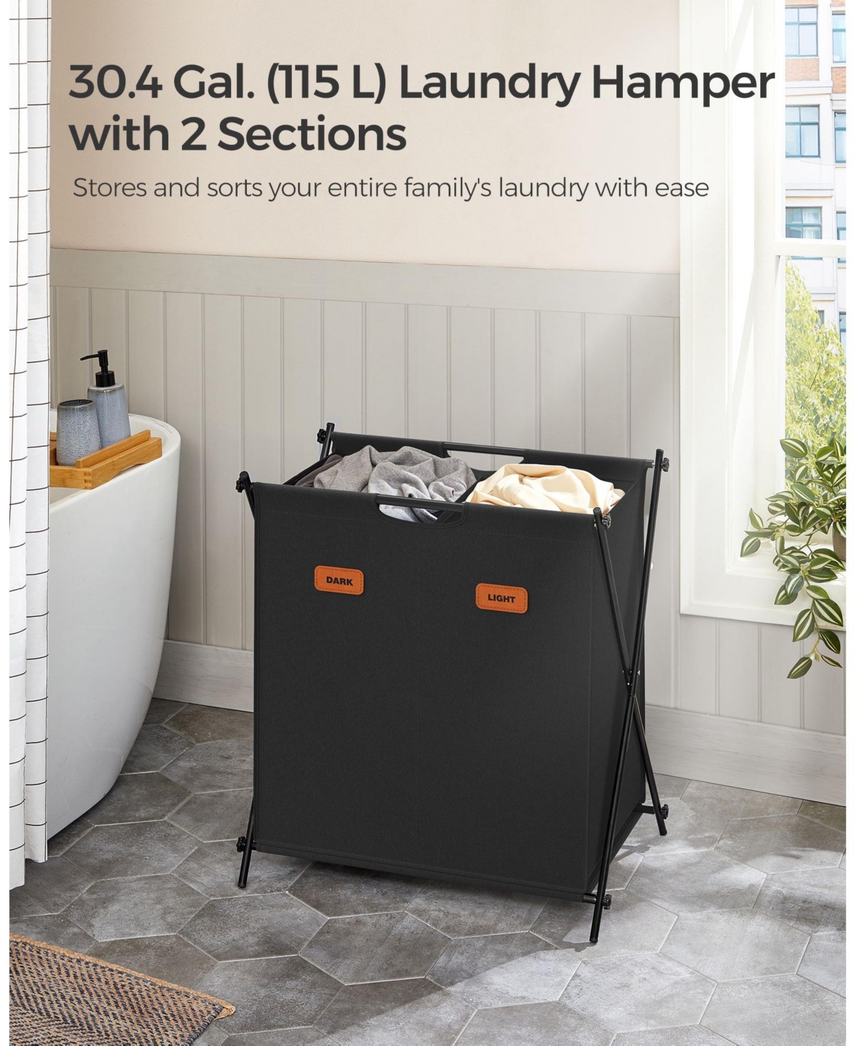 Slickblue Durable Laundry Basket for Easy Sorting and Convenient Laundry Management