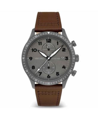 Vincero Graphite The Altitude Pilot Watch with Dual Time Zone Nylon Strap - Gunmetalwalnut 219$