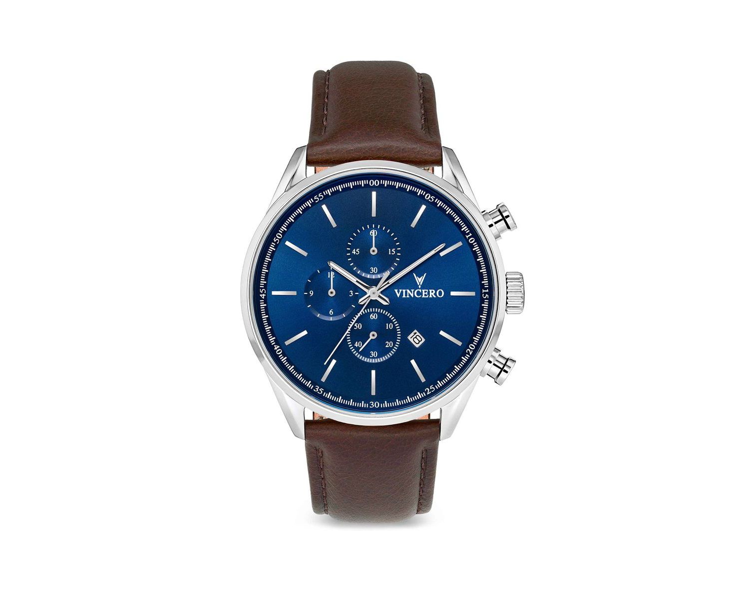 Men's The Chrono S2 316L Stainless Steel Watch with Italian Leather Strap