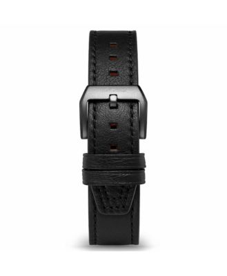 Gun Metal 22mm Ecco Leather Watch Strap – Quick-Release