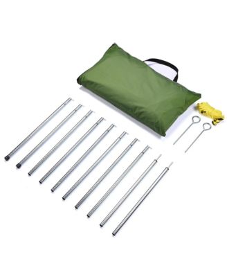 Universal Tailgate Tent with Pole for SUV/Van/MPV/CUV Camping Travel Hatchback Awning Shade Mesh Net Waterproof Green