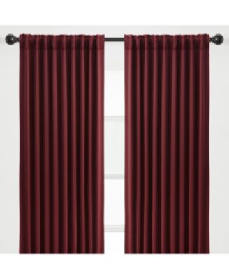 Premium 2-Panel Traverse Damask Room Darkening Curtains - 3-in-1 Back Tab, Rod Pocket, Ring Tab - for Windows Living Room Bedroom
