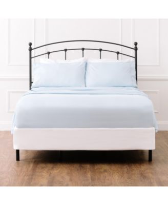 Premium Embossed Light Gray Twin Size Bed Sheets Set 3-Piece - Soft Stripe Diamond Pattern 1 Flat Sheet 1 Fitted Sheet 1 Pillowcase - Wrinkle Resistant - Microfiber Sheet - Silver – Twin