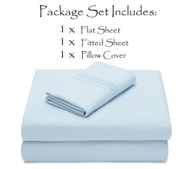 Premium Embossed Light Gray Twin Size Bed Sheets Set 3-Piece - Soft Stripe Diamond Pattern 1 Flat Sheet 1 Fitted Sheet 1 Pillowcase - Wrinkle Resistant - Microfiber Sheet - Silver – Twin