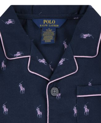 Polo Ralph Lauren Little Girls Woven Long Sleeve Pajamas, 2-Piece