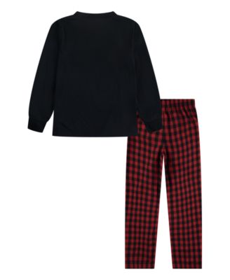 Boys 4-7 2-Piece Long-Sleeve T-Shirt and Woven Pant Pajama Set
