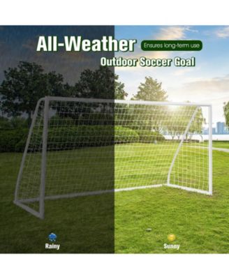 12 x 6 Feet Soccer Goal with Strong PVC Frame and High-Strength Netting