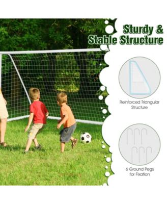 12 x 6 Feet Soccer Goal with Strong PVC Frame and High-Strength Netting