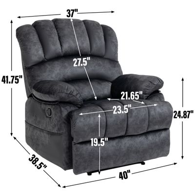 Large Size Recliner Chair In Fabric For Living  Room