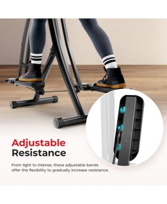 Smart Air Walk Cross Trainer Elliptical Machine Glider w/Performance LCD Monitor, Low-Impact, 30 Inch Stride and Exclusive SunnyFit App Bluetooth Connectivity - SF-E902S