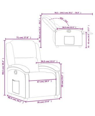 Recliner Chair Black Faux Leather