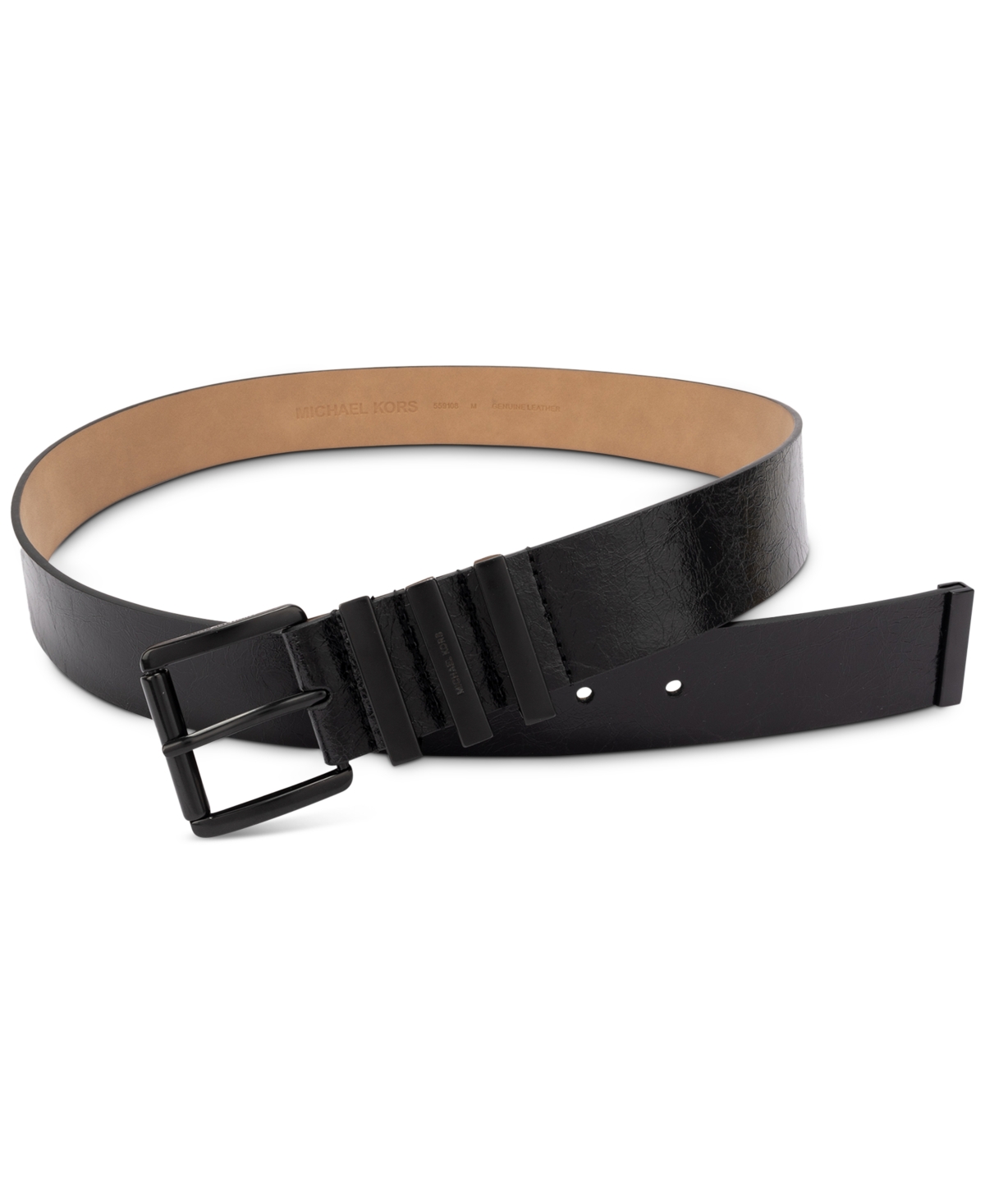 Michael Michael Kors Women's Gold-Tone Leather Belt