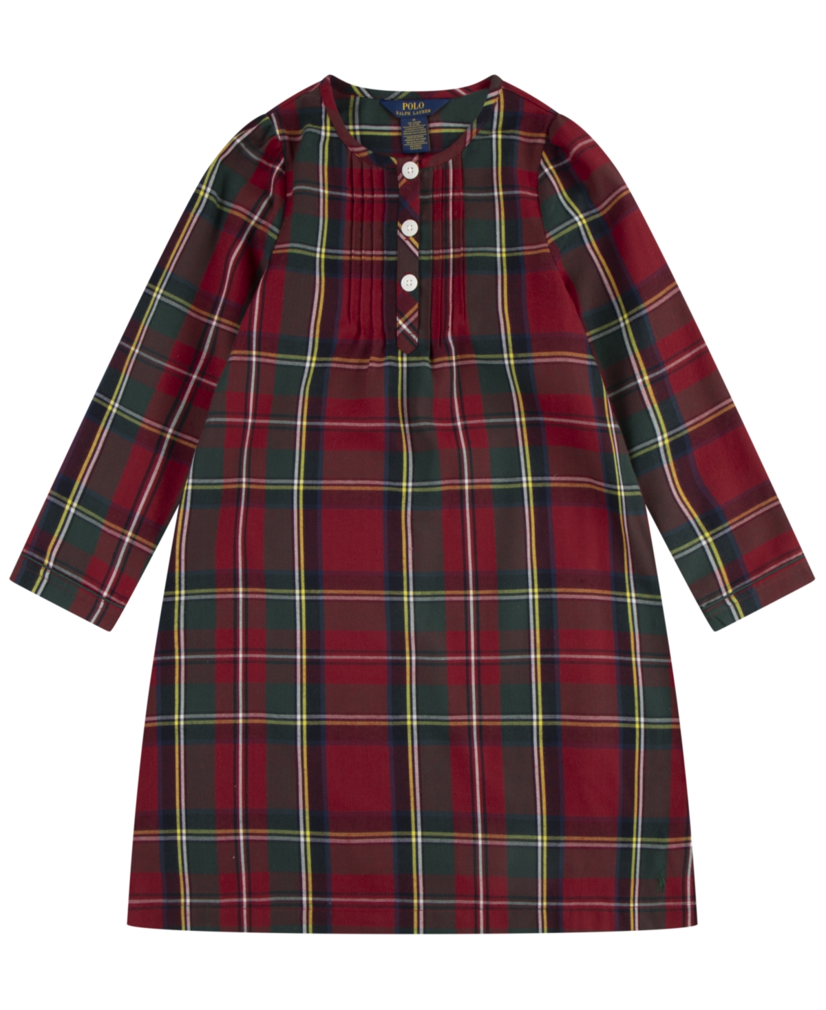 Polo Ralph Lauren Little Girls Pintuck Nightgown Pajama In Polo Red Stewart 2