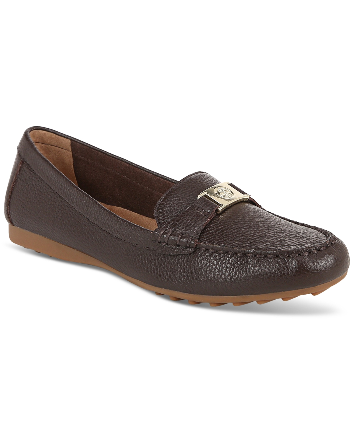 Giani Bernini Women s Dailyn Memory Foam Slip On Loafers Created for Macy s Brown Croc Smart Closet