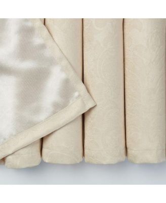 Premium 2-Panel Embellish Embossed Classy Blackout Curtains - 3-in-1 Back Tab, Rod Pocket, Ring Tab - for Windows Living Room Bedroom - Room Darkening Drapes 52 x 63 Inches - Taupe