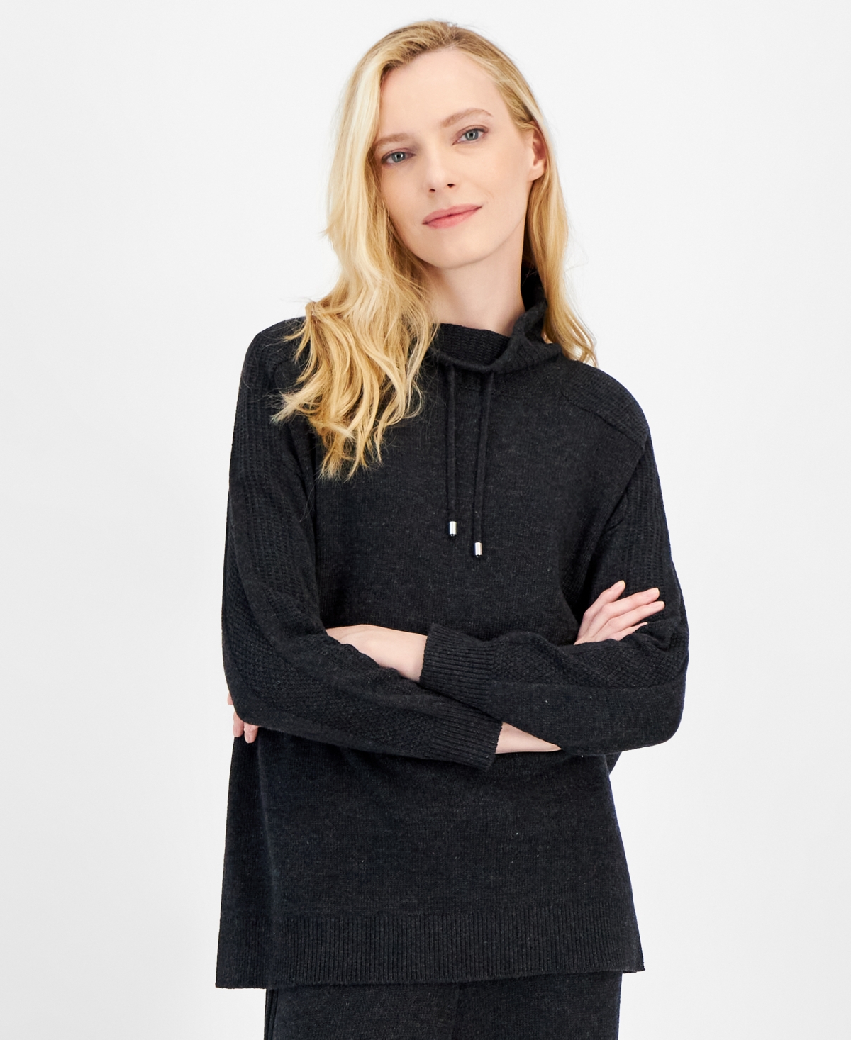 Anne Klein Women's Mock-Neck Pullover Knit Top