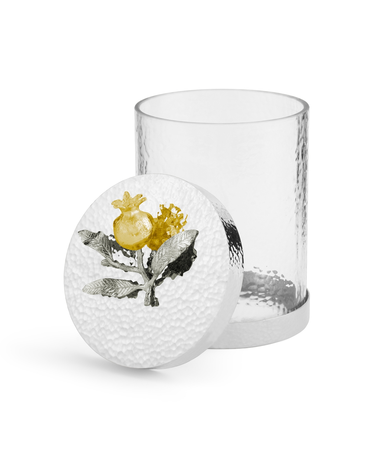 Michael Aram Pomegranate Silver And Gold Small Canister, 5.31" X 5.31" In No Color