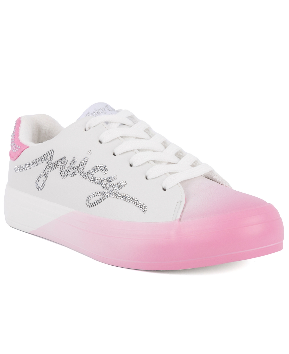 Juicy Couture Women's Auerlie Embellished Sneakers In White,pink