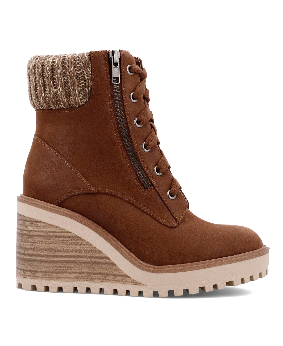 MIA WOMEN'S CHAZ LUG SOLE WEDGE BOOTIES 