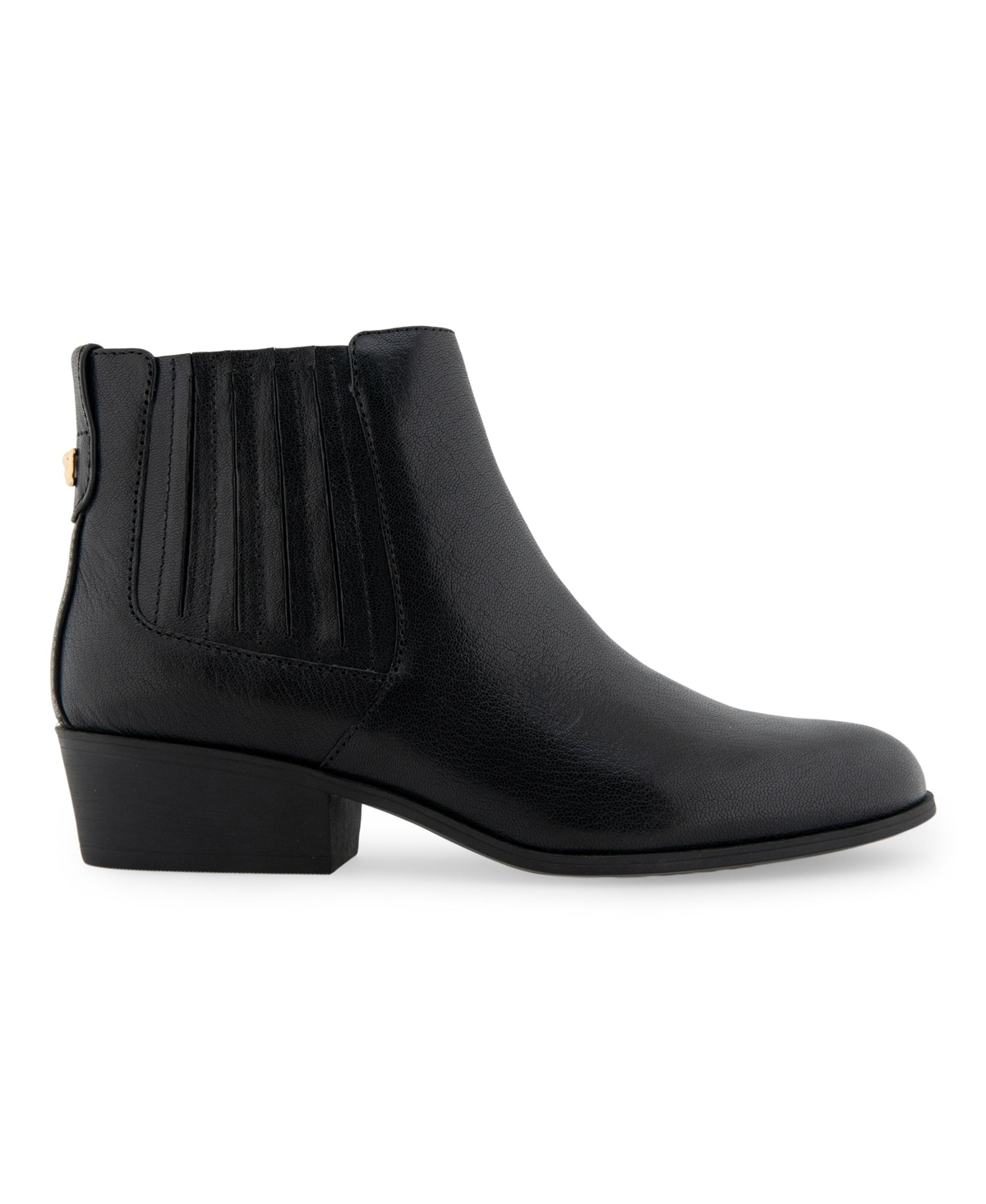AEROSOLES WOMEN'S CLAUS BUCKLE ORNAMENT BOOTIES 