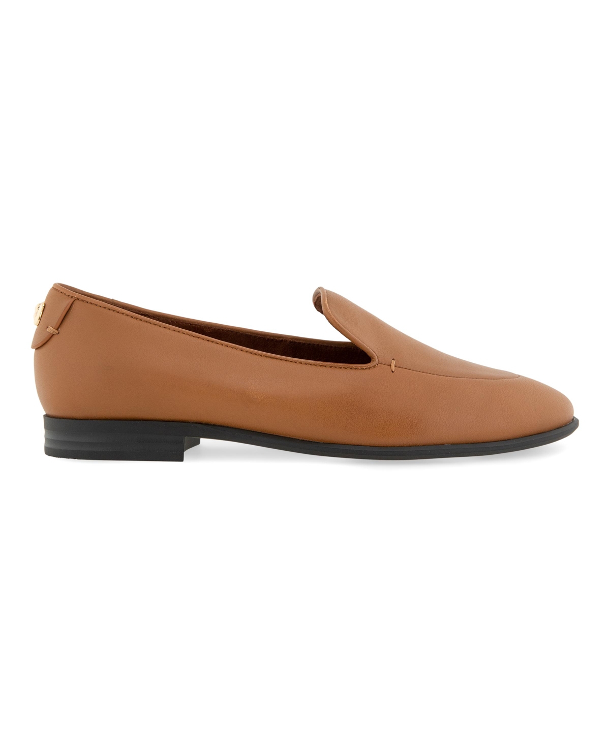Shop Aerosoles Women's Wells Block Heel Loafers In Black Shiny Smooth Leather