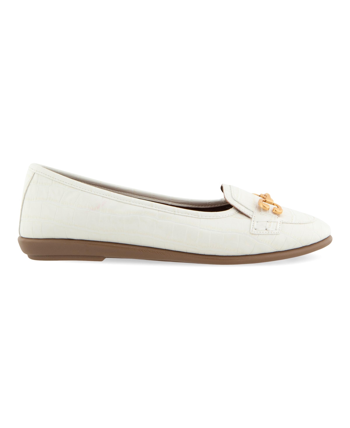 AEROSOLES WOMEN'S BOBBI BUCKLE BALLET FLATS 