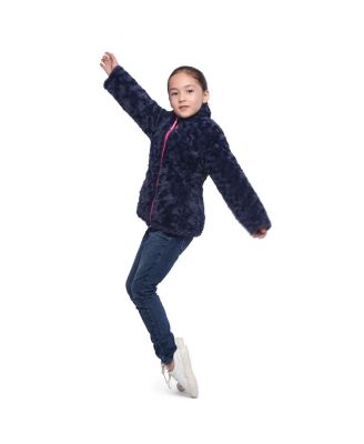 Girls Reversible Sherpa Fleece Puffer Jacket
