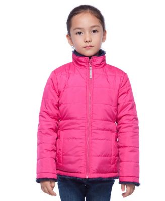 Girls Reversible Sherpa Fleece Puffer Jacket