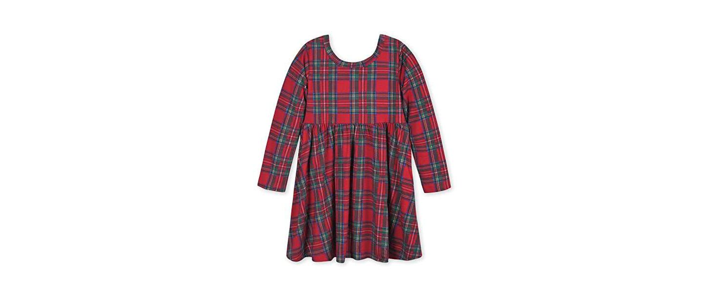 Платье Gerber Holiday Plaid About You Long Sleeve Dress для девочек-малышей, цвет: Клетчатый — фото 3