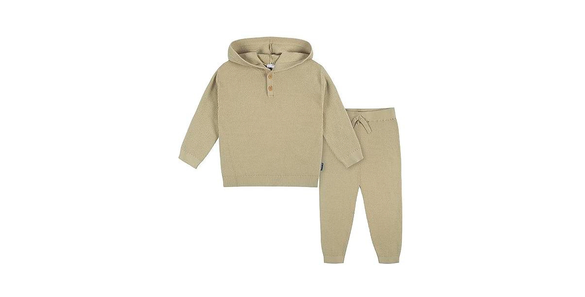 Gerber Toddler Boys Hooded Sweater Top and Pant Knit Set