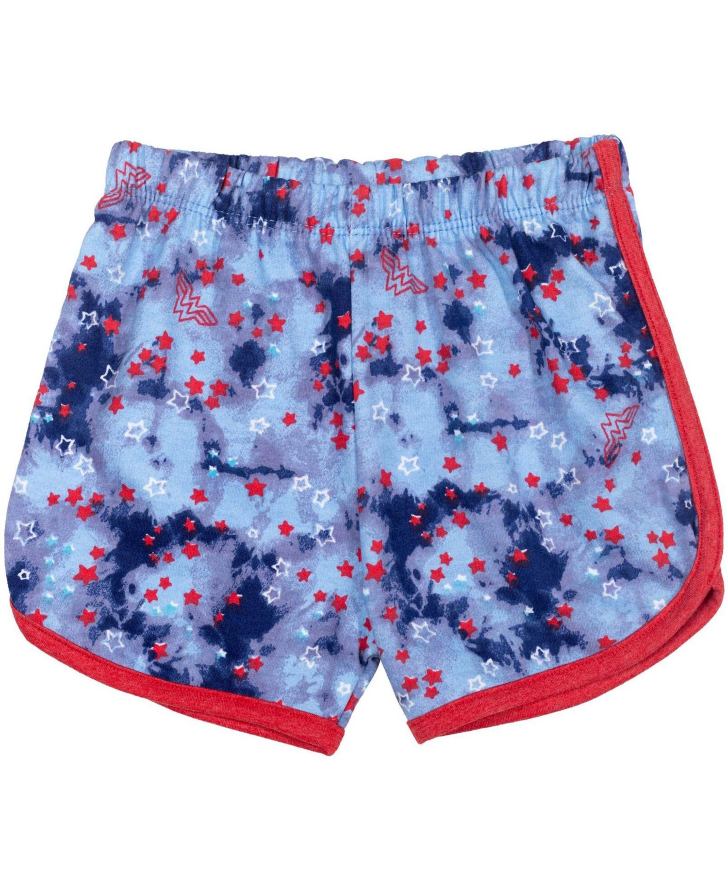 Little Girls Wonder Woman T-Shirt and Active Retro Dolphin Shorts Outfit Set