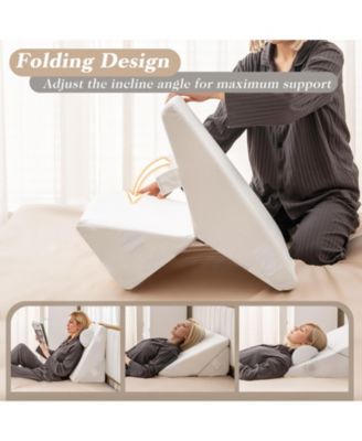 3 Pieces Bed Wedge Pillow Set with Air Memory Foam