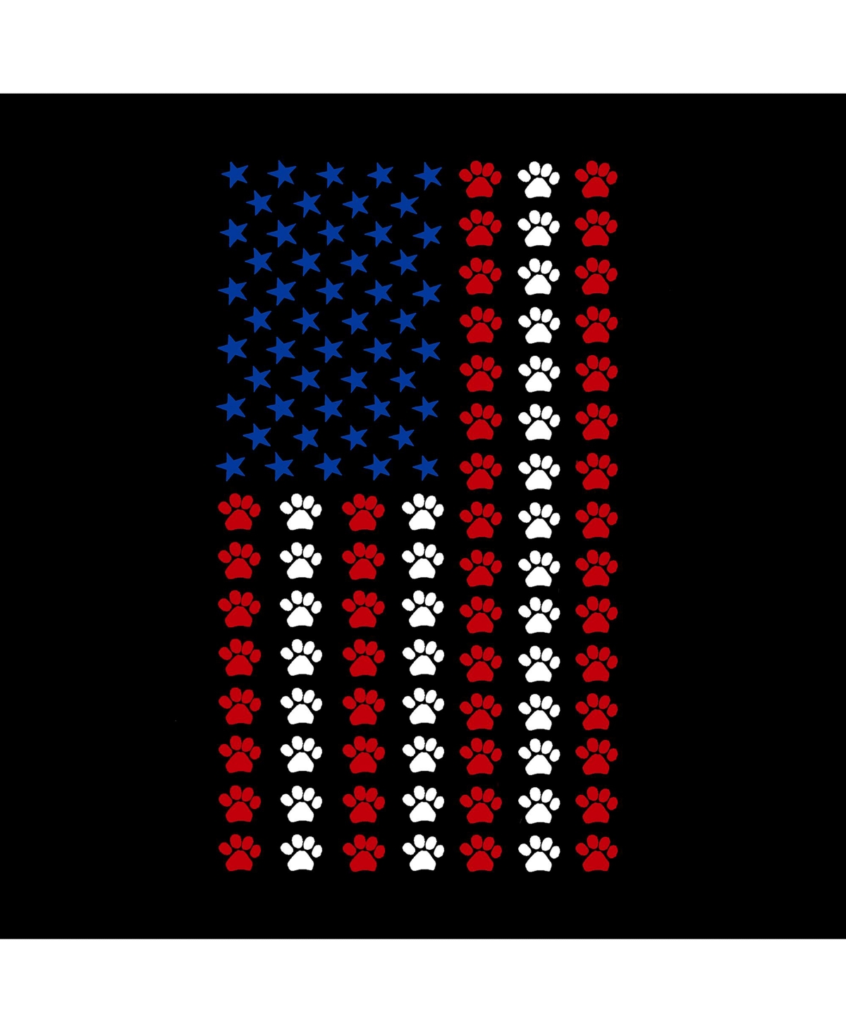 La Pop Art Girls Paws Flag Word Art T-Shirt