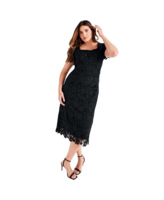 Women's Square-Neck Lace Dress