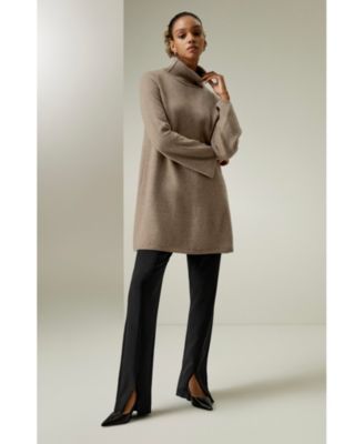 Women's Cashmere Detachable Turtleneck Pullover Sweater