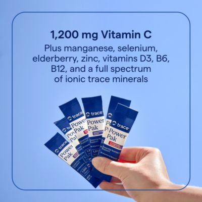 Power Pak Electrolyte + Immunity Boost Drink Packets | 1200 mg Vitamin C, Elderberry, Zinc, D3, B6, B12 |  60 Packets