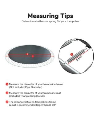 8.25" Trampoline Springs Heavy Duty Replacement Springs Trampoline Accessories Trampoline Parts (Pack of 80)