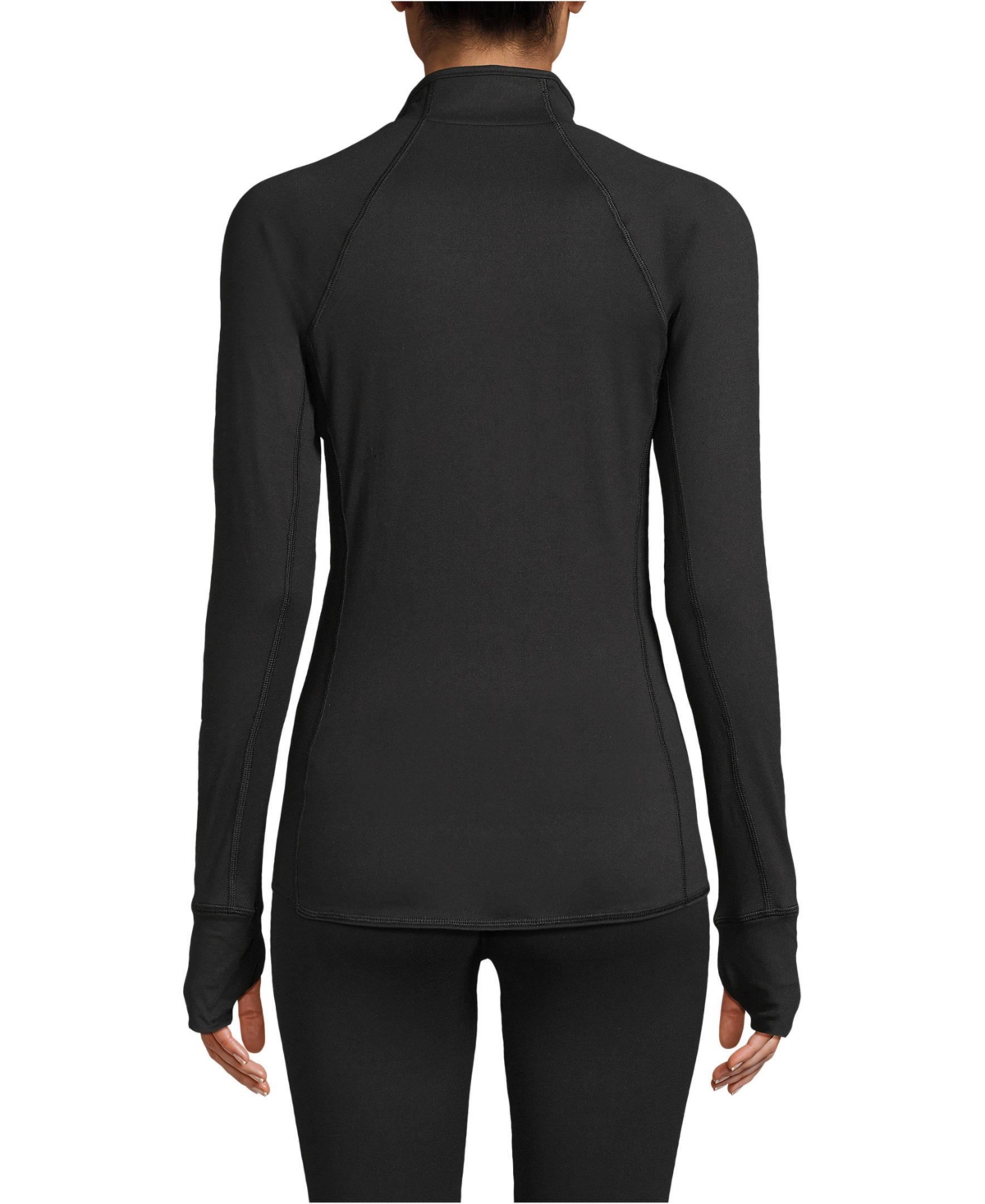 Lands' End Women's Baselayer Cozy Thermaskin Quarter Zip Top