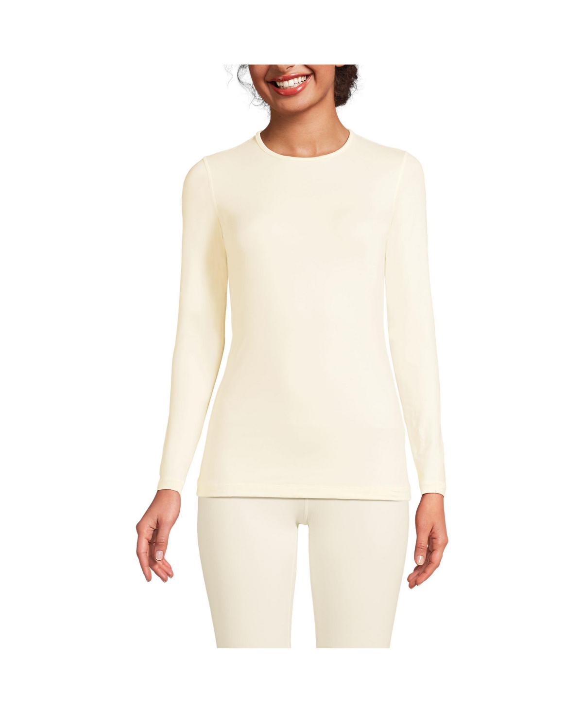 Petite Baselayer Cozy Thermaskin Crewneck Top - Light cornflower