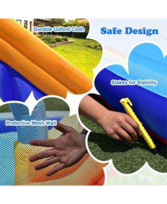 Inflatable Bouncy House with Slide and Splash Pool without Blower