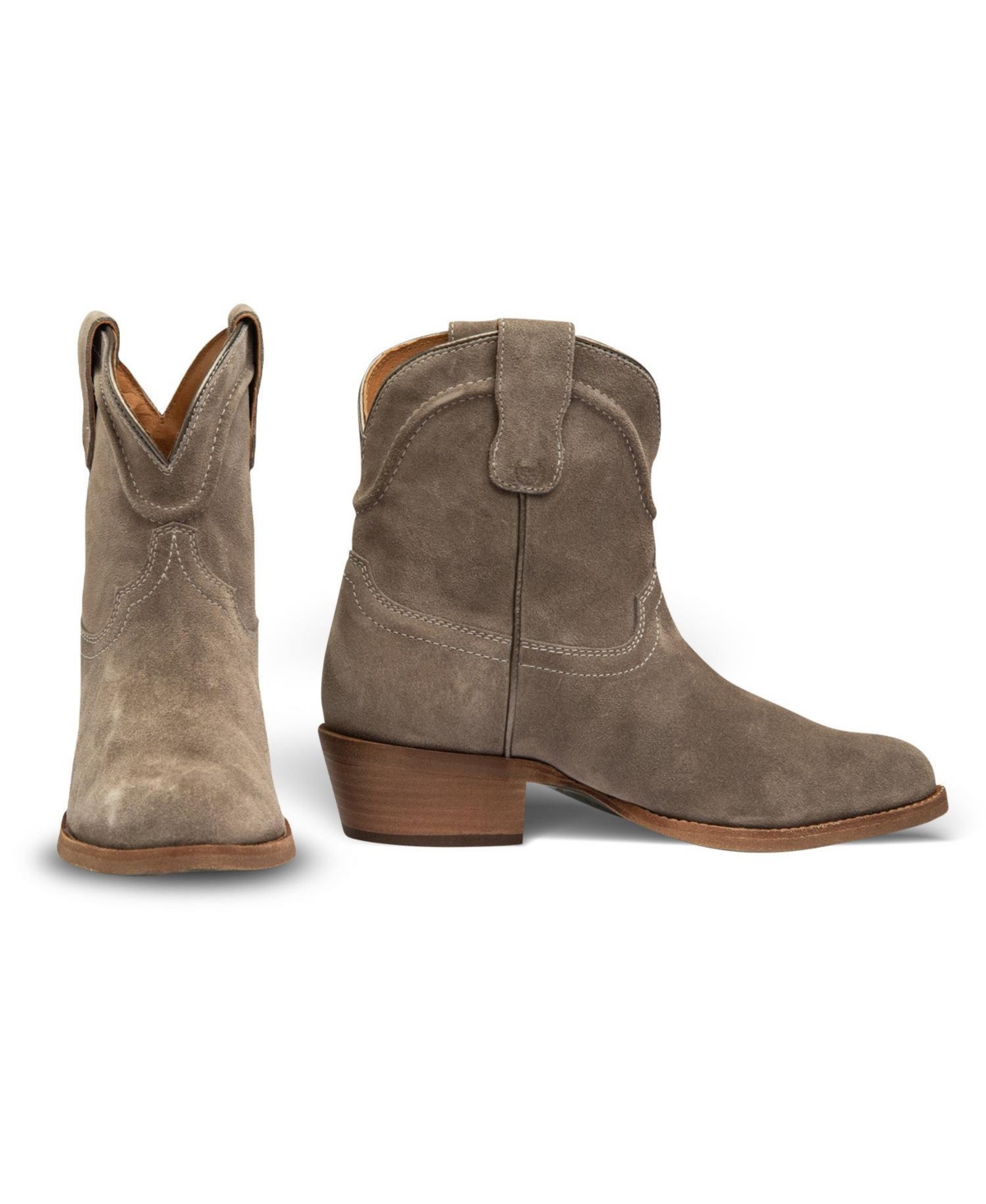 Buck & Brana Casey Leather Western Fashion Booties By